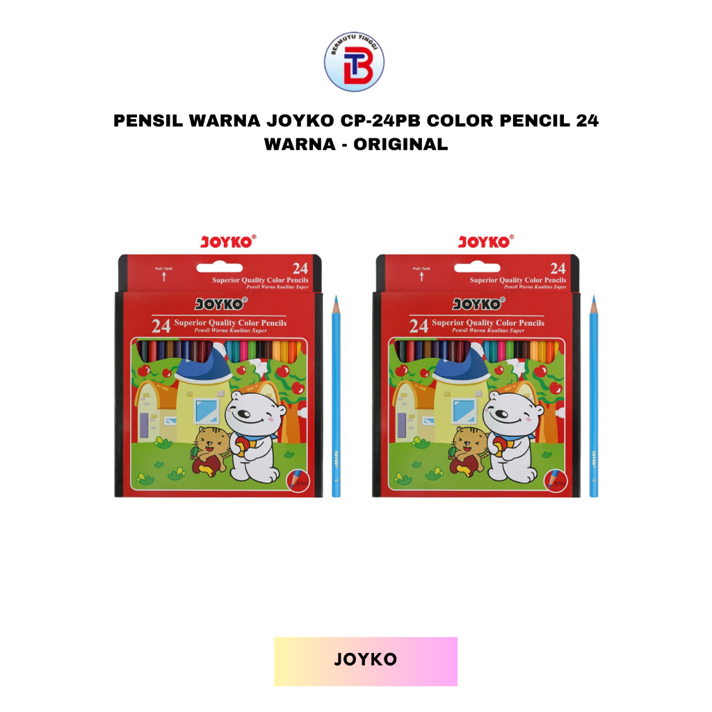 

Pensil Warna Joyko CP-24PB Color Pencil 24 Warna - Original