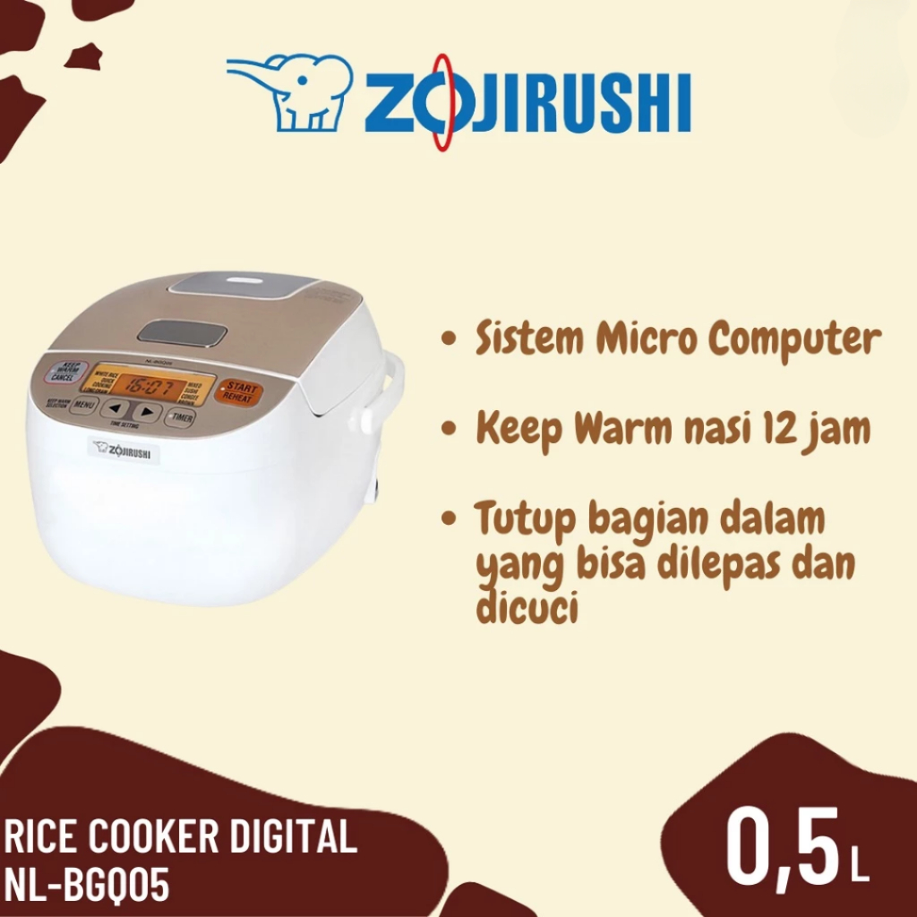 Zojirushi Rice Cooker NL-BGQ05 - Rice Cooker Digital