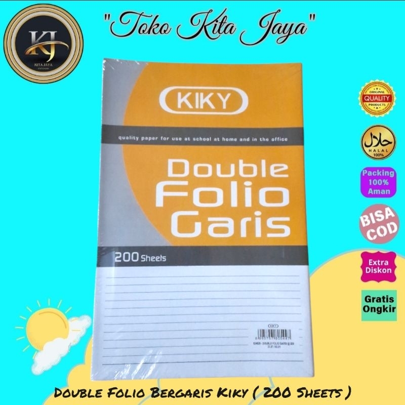 

Double Folio Bergaris Kiky ( 200 Sheets )