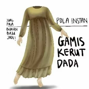POLA INSTAN GAMIS KERUT DADA