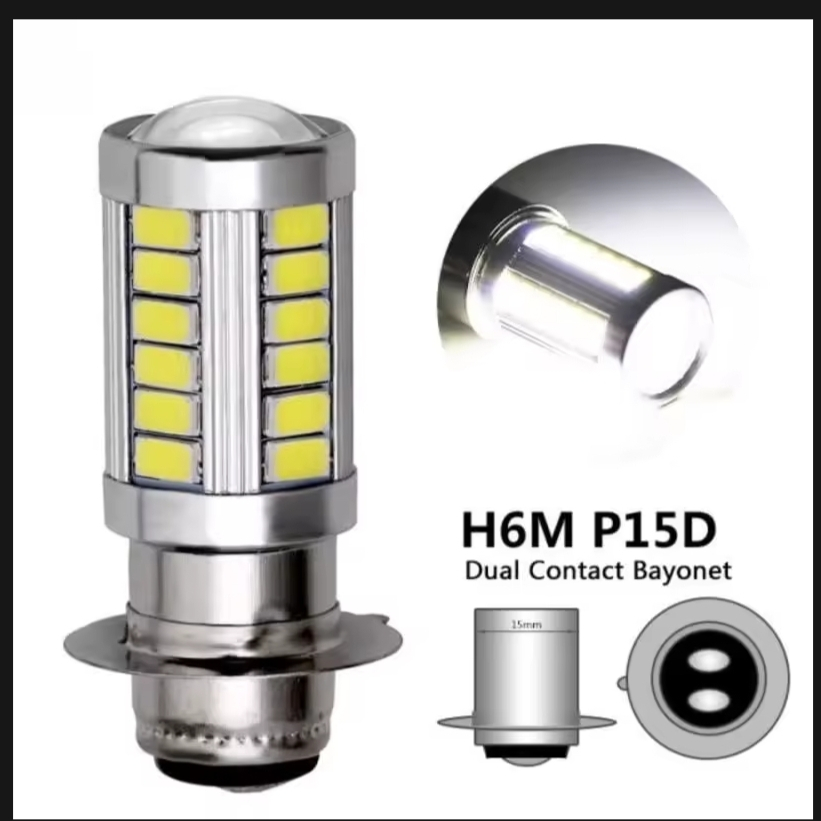 2 PSC LAMPU MOTOR DEPAN LED 33 MATA PUTIH MATIC BEBEK UNIVERSAL VARIO 110 OLD SUPRA X 125 REVO SUPRA