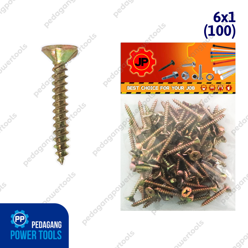 SEKRUP GRC 6 x 1 - BAUT SKRUP KALSIBOARD KUNING ISI 100 PCS