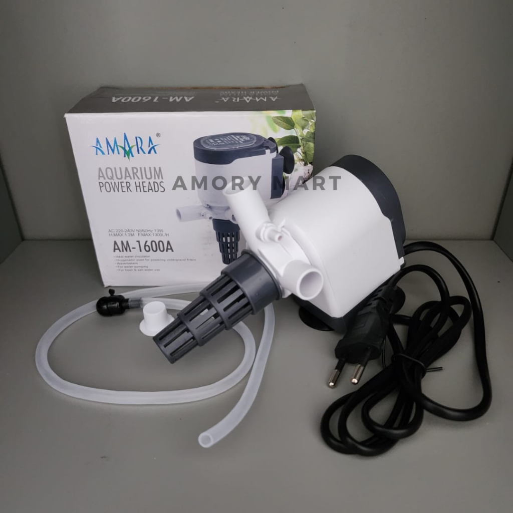 AMARA Mesin Pompa Celup Amara AM-1600A / Power Head Aquarium Ikan Hias / Pompa Aquarium / Filter Ika