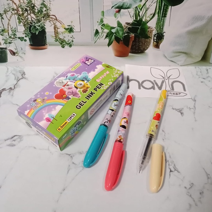 

(12pc) pen gel BTS BT-21/GEL PEN BTS BT21/PEN BTS BT-21/bolpen gel BTS MURAH DUS