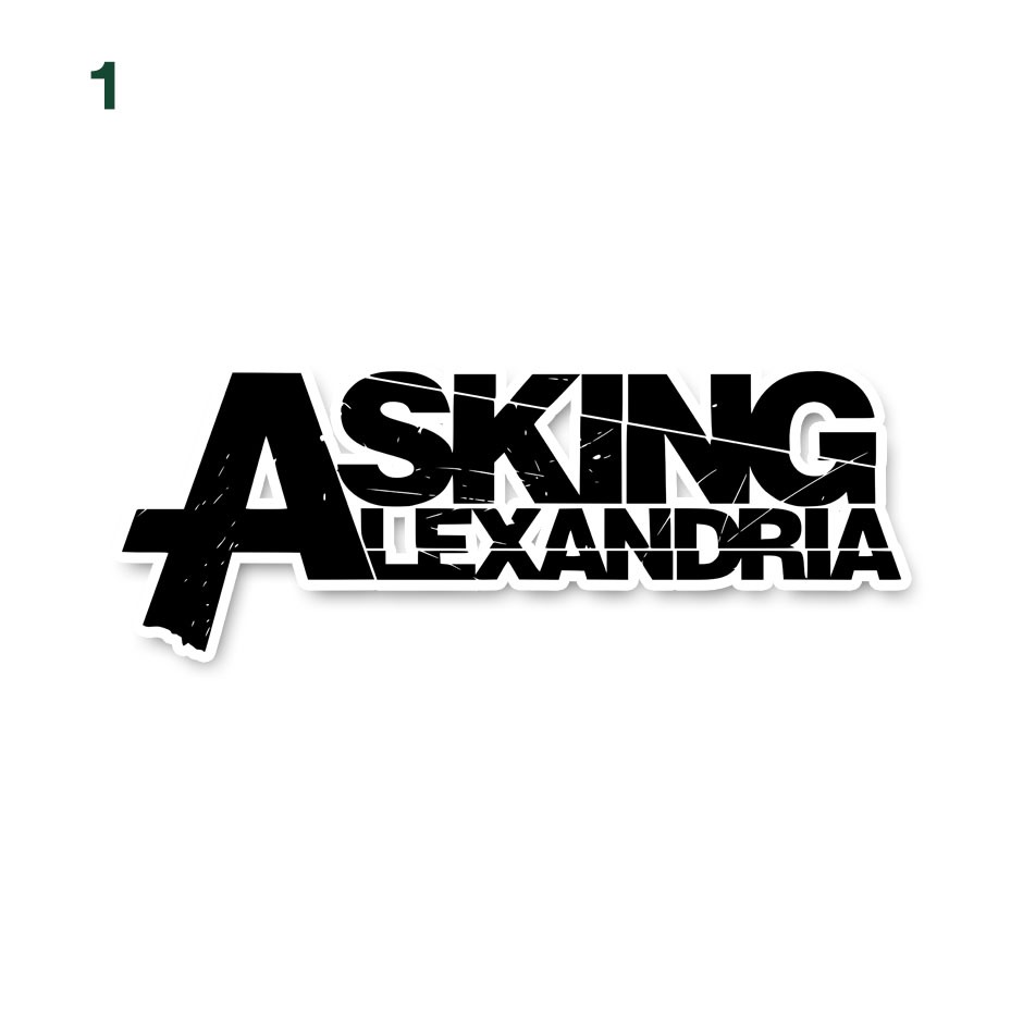 

Stiker Band - Sticker logo band ASKING ALEXANDRIA bahan vinyl glossy terbaru
