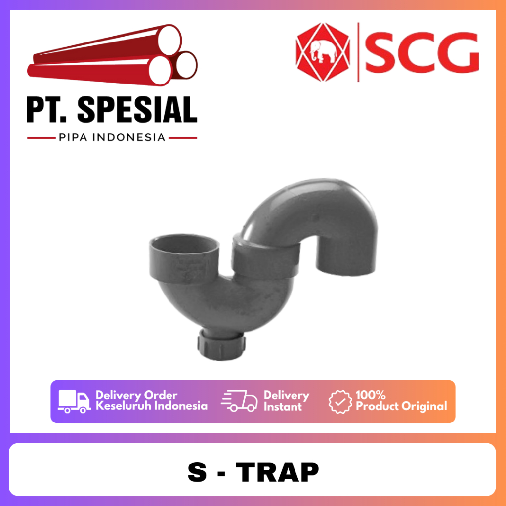 S-Trap 2 Inch PVC SCG Fitting Pipa PVC D SCG - 09