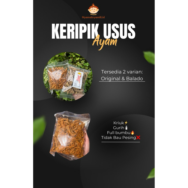

(READY)KERIPIK USUS AYAM CRISPY JAMIN TIDAK BAU