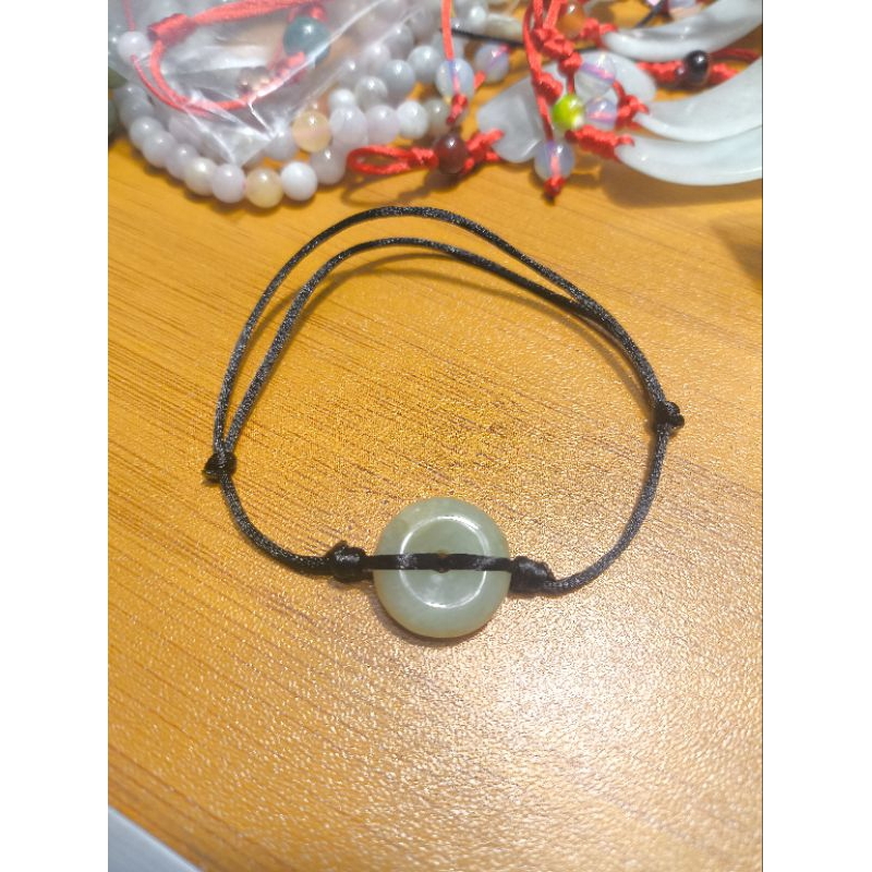 Bahan Gelang Giok Jade Burma Donat Dounat small green