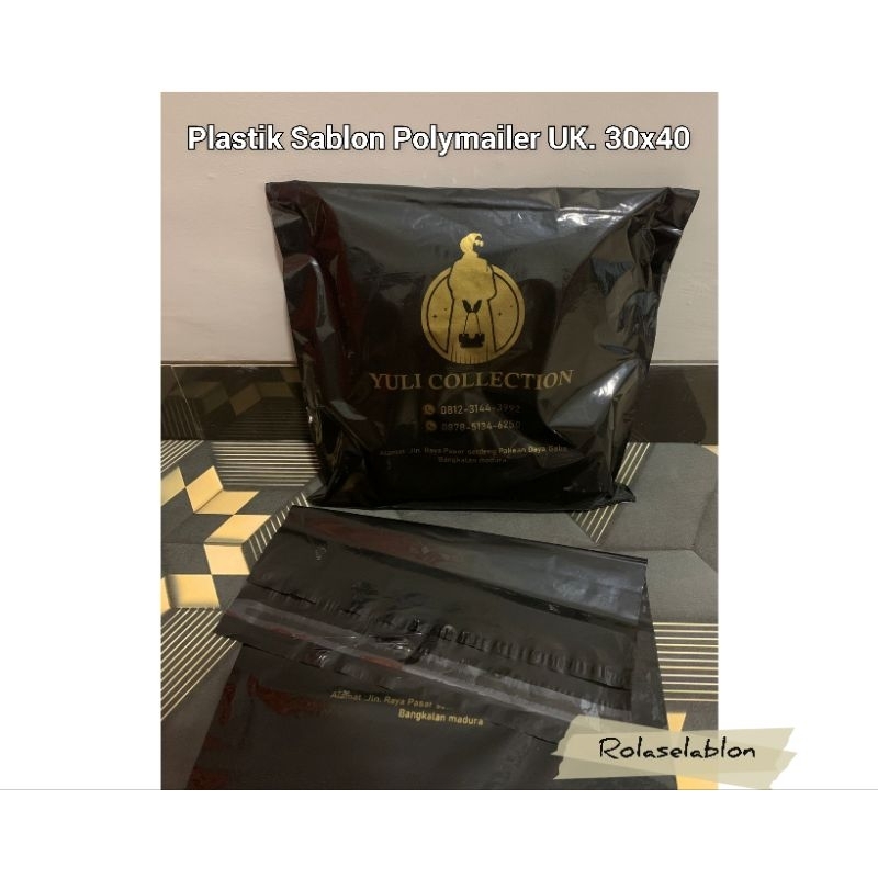 Plastik Polimer Sablon ukuran 30x40 isi50pcs free desain | Plastik Sablon Custom | Plastik Packing S