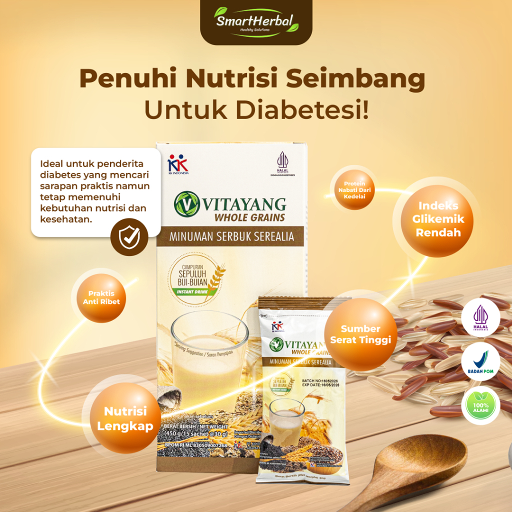 

[KHUSUS LIVE] KKI Store - Vitayang Whole Grains Sereal untuk Membantu Menstabilkan Gula Darah Secara Alami