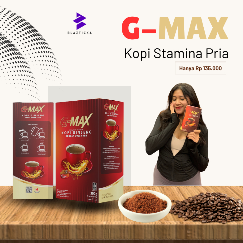 

G-MAX KOPI GINGSENG JAMU PRIA INSTAN TINGGAL SEDUH BPOM