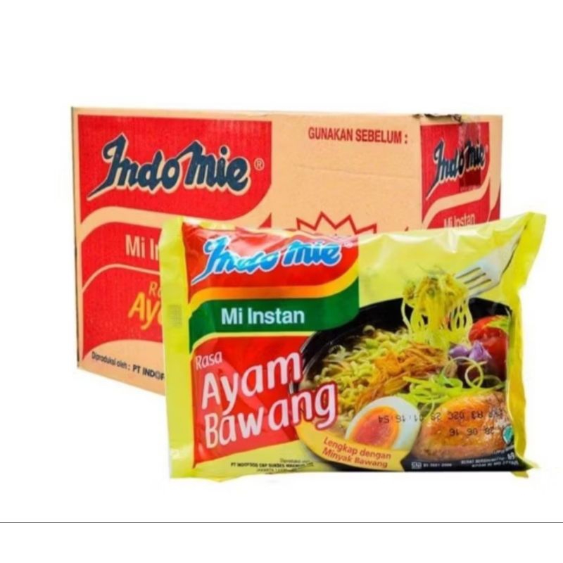 

indomie rasa ayam bawang 1 dus isi 40pcs