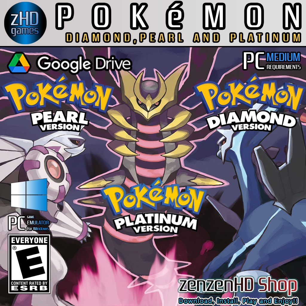POKEMON DIAMOND PEARL AND PLATINUM | Pokemon Diamond, Pearl & Platinum Version PC Games Emulator