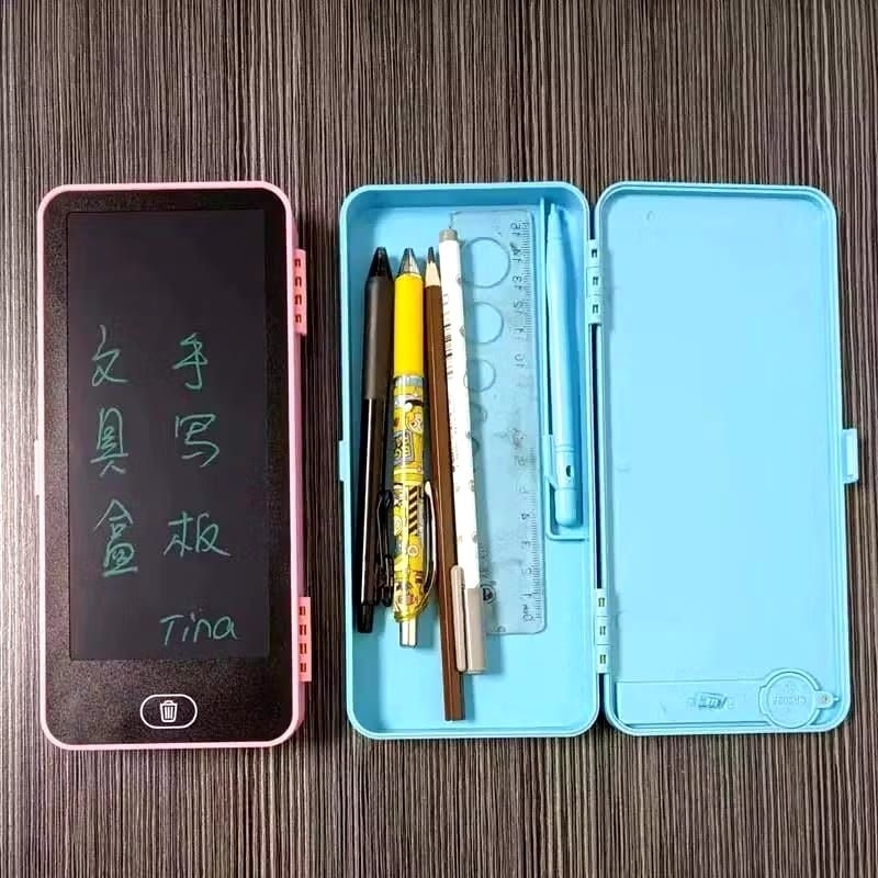

{DS} Drawing Box Kotak Pensil Dan Papan Coret Kreatif Anak Dengan Digital Pad Edukasi / Kotak Pencil Drawing / Tempat Pensil 2 in 1 Lcd Pen Case Drawing Pad Kotak Pencil Anak Writing