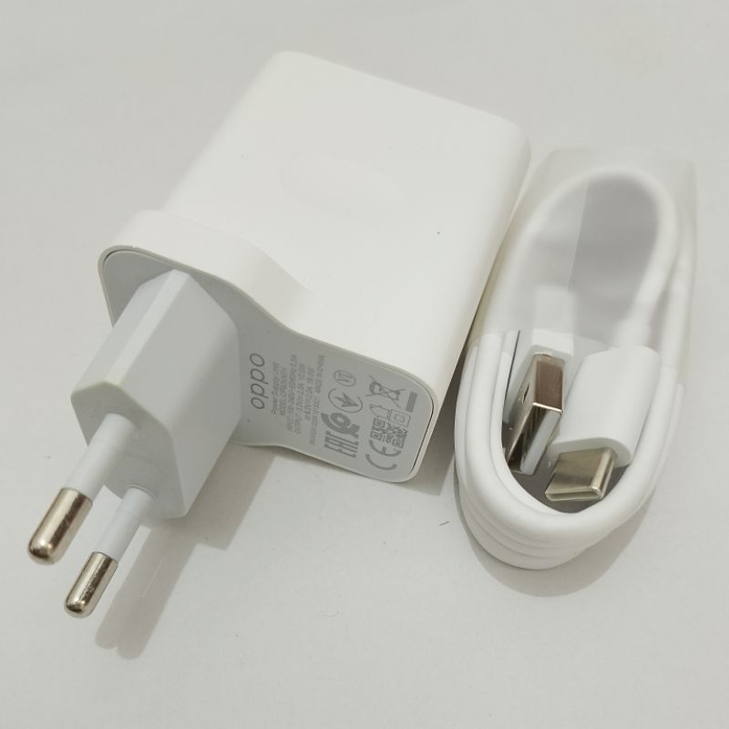 Charger Oppo Type C Original 100% Bawaan HP A5 A9 2020 A33 A52 A53 A54 A55 A92 A93 18Watt