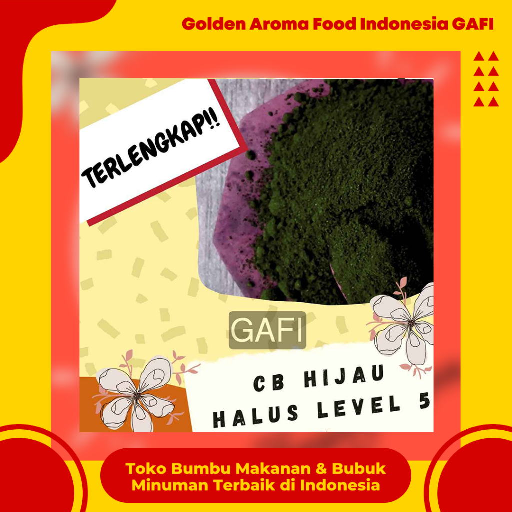 

GAFI Food Cabe Bubuk Hijau (Level 5) 1 kg Enak Murah Halal, Green Chili Powder (Level 5) 1Kg