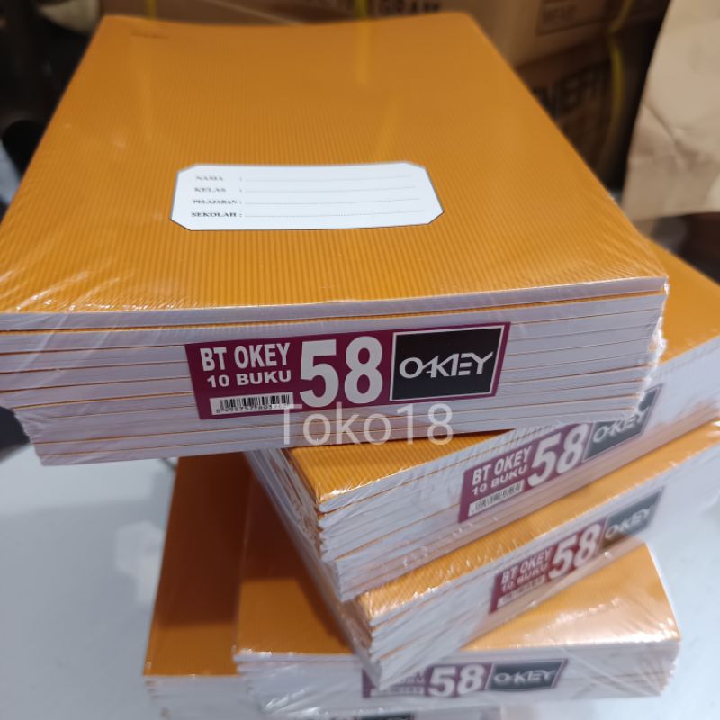 

1 Pak Buku COVER COKLAT Okey 58 Lembar(Isi 10 Buku)