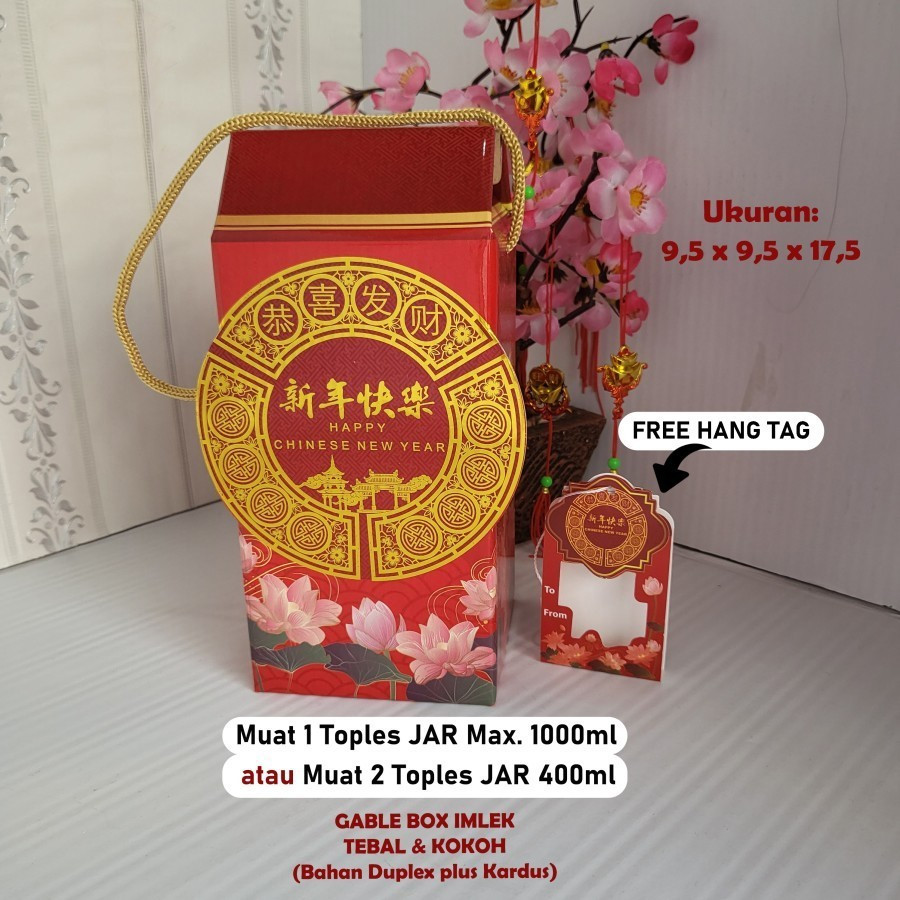 

dus tenteng motif imlek muat toples jar 1000 ml isi 1 ukuran 9x9x17cm