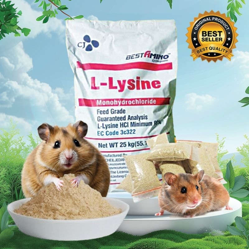 LYSINE MINI - Vitamin Hamster Campuran Makanan Hamster Obat Subur Hamster Penggemuk Penambah Nafsu M
