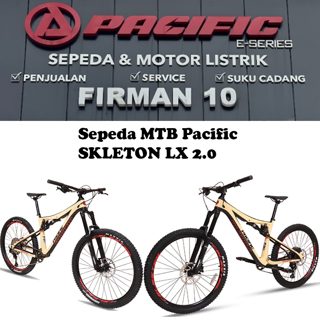 SEPEDA MTB PACIFIC SKELETON LX 2.0 Ukuran 27,5 Shimano Deore SLX M7100 12 SPEED