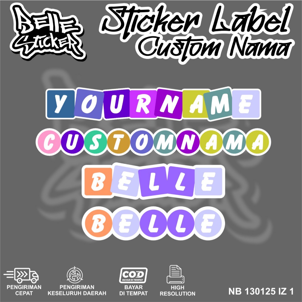 

Stiker Nama Waterproof stiker label nama anak anti air FREE LAMINASI Anti Air Tahan Lama Label Nama Buku Stiker Nama Koper
