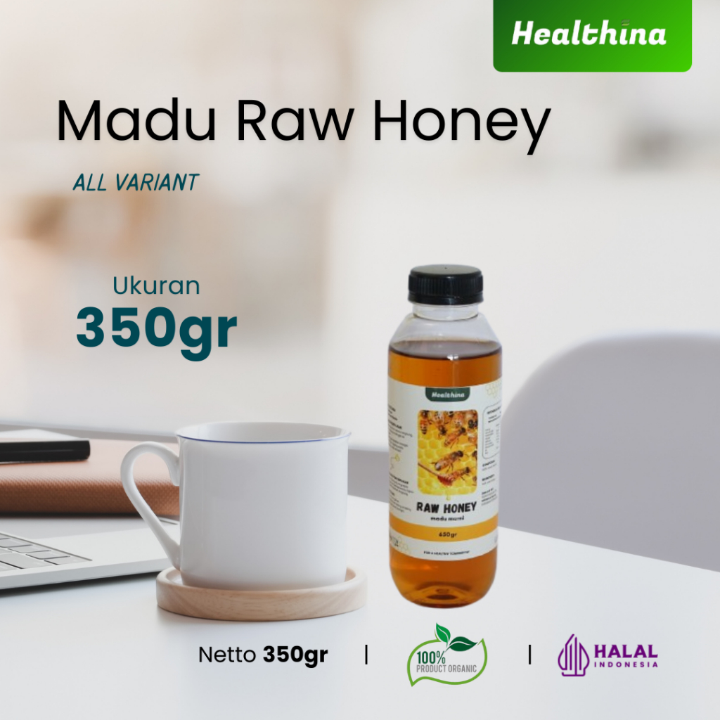 

Madu Murni Healthina 350gr Raw Honey 100% Organik Asli dan Premium COD Makassar