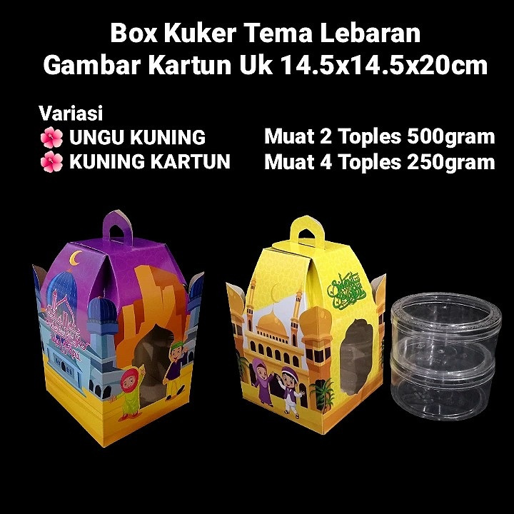 

(10pcs) Box Lebaran Model Masjid Kemasan 2 Toples 500gr Dus Hampers Kue Lebaran 14x14x20cm