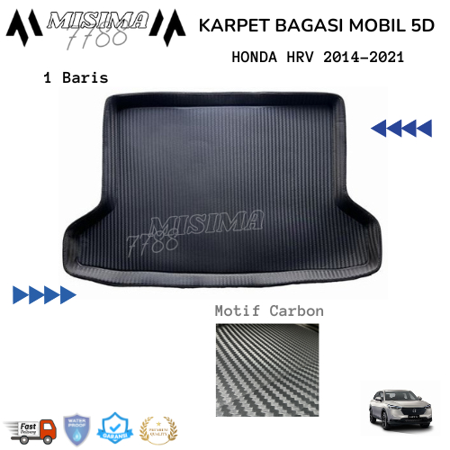 Karpet 5d bagasi mobil Honda Hrv