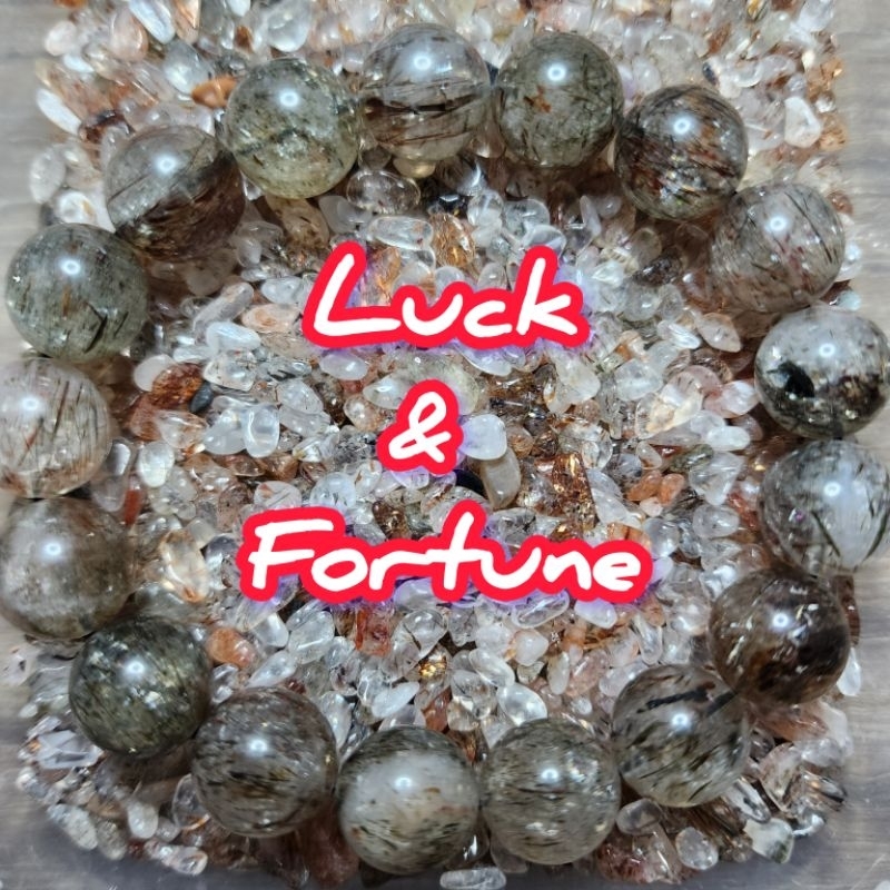 Gelang Batu Black Gold Super Seven Healing Asli Natural XA164