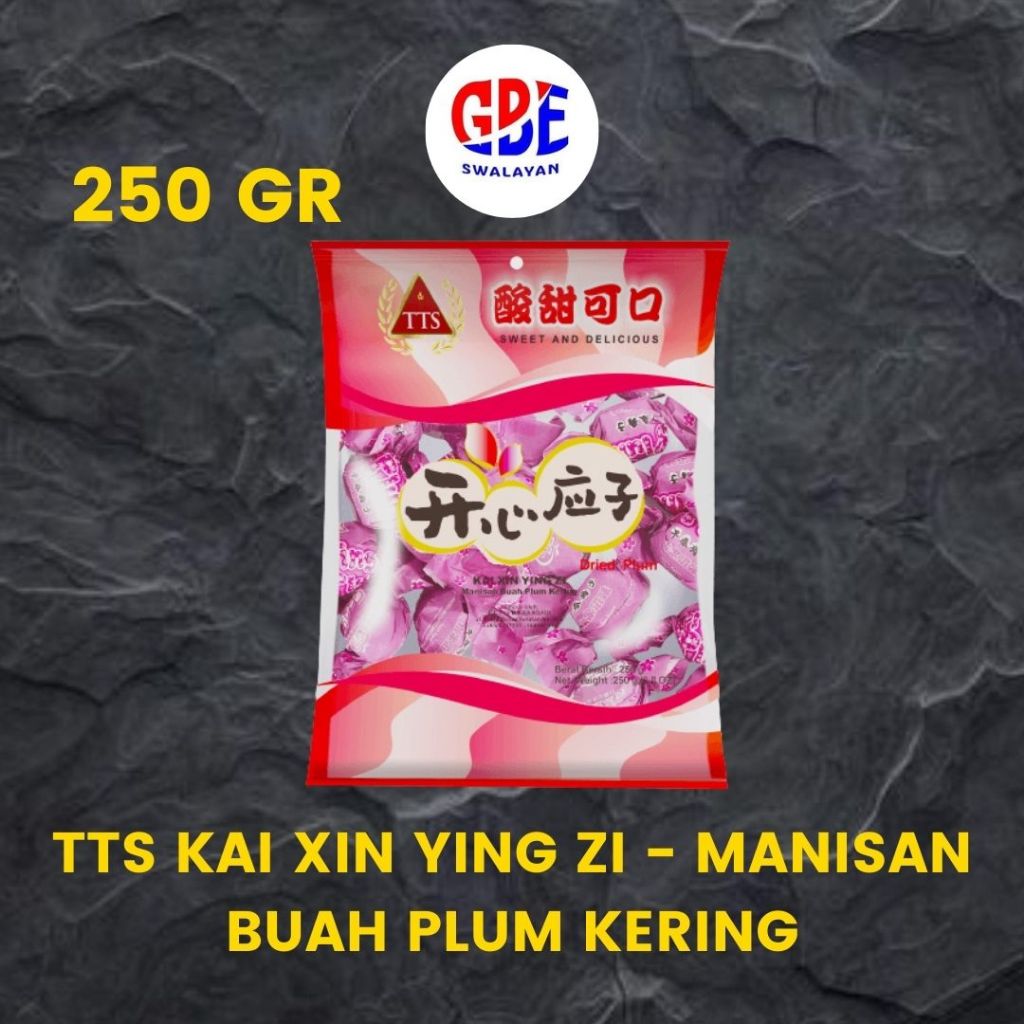 

TTS KAI XIN YING ZI - MANISAN BUAH PLUM KERING 250GR - Permen China - Spesial Imlek - Produk Imlek