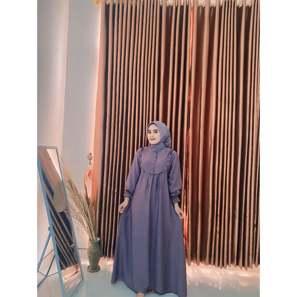 baju wanita gamis pololinen trendy kekinian