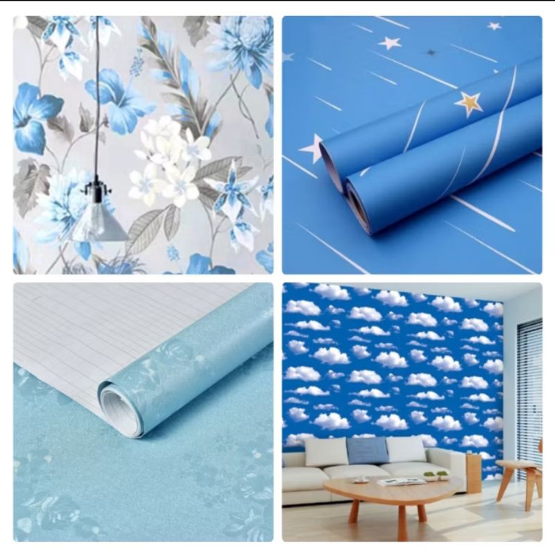 Wallpaper Warna Biru Navy Tosca Wallpaper Kamar RuangTamu Wallpaper aesthetic Wallpaper Hiasan Dindi