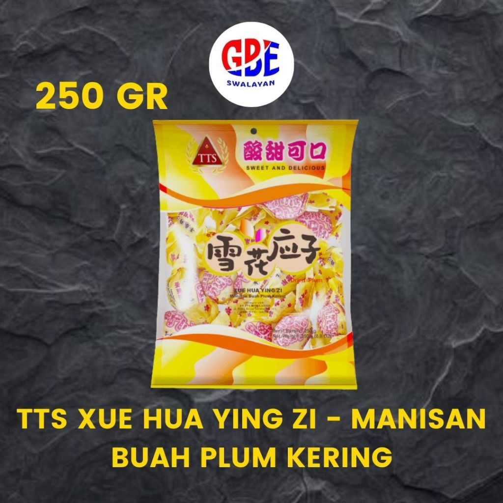 

TTS XUE HUA YING ZI - MANISAN BUAH PLUM KERING - Permen China - Spesial Imlek - Produk Imlek