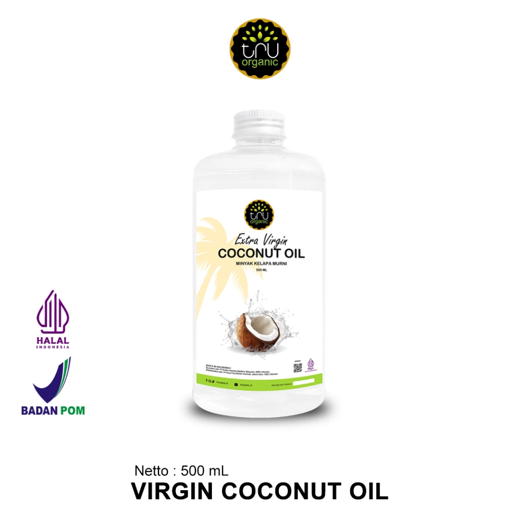 

TruOrganic Extra Virgin Coconut Oil 500ml Minyak Kelapa Murni VCO