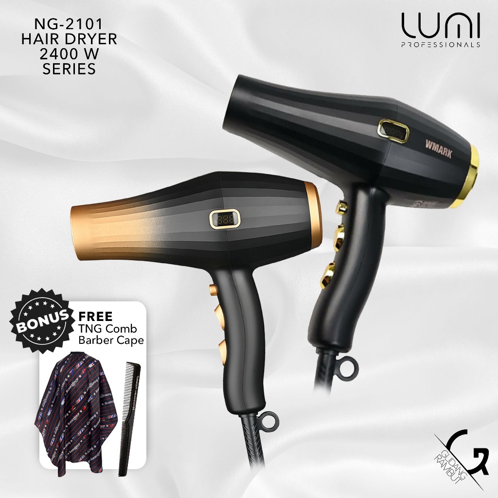 Wmark NG-2101 BLACK PROFESIONAL HAIR DRYER - 100% Original