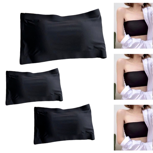 BRA BH KEMBEN WANITA SEAMLESS BUSA TANPA KAWAT TANPA TALI BAHAN LEMBUT ELASTIS SEXY WARNA HITAM