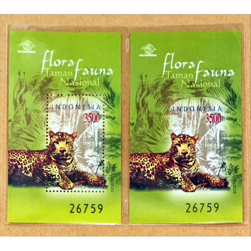 

PRANGKO INDONESIA 2002 SS FLORA DAN FAUNA 2LEMBAR (PERF & IMPERF) SERIES MNH.