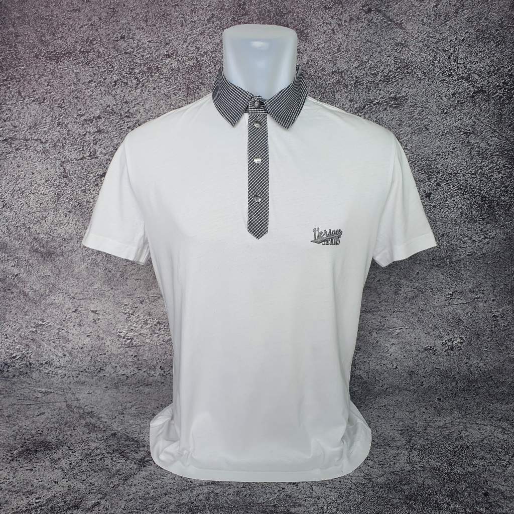 Baju Kaos Polo VERSACE JEANS - Size M sd L / Lebar 53 cm - Original - Second