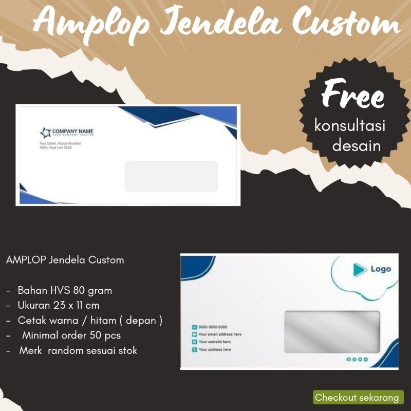 

Amplop Jendela Custom - amplop kaca Custom