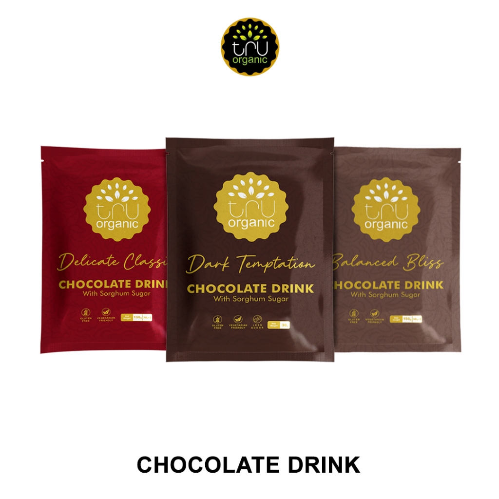 

TruOrganic Chocolate Drink Mixed Varian 3 Sachet Minuman Cokelat Rendah Kalori dengan Gula Sorghum