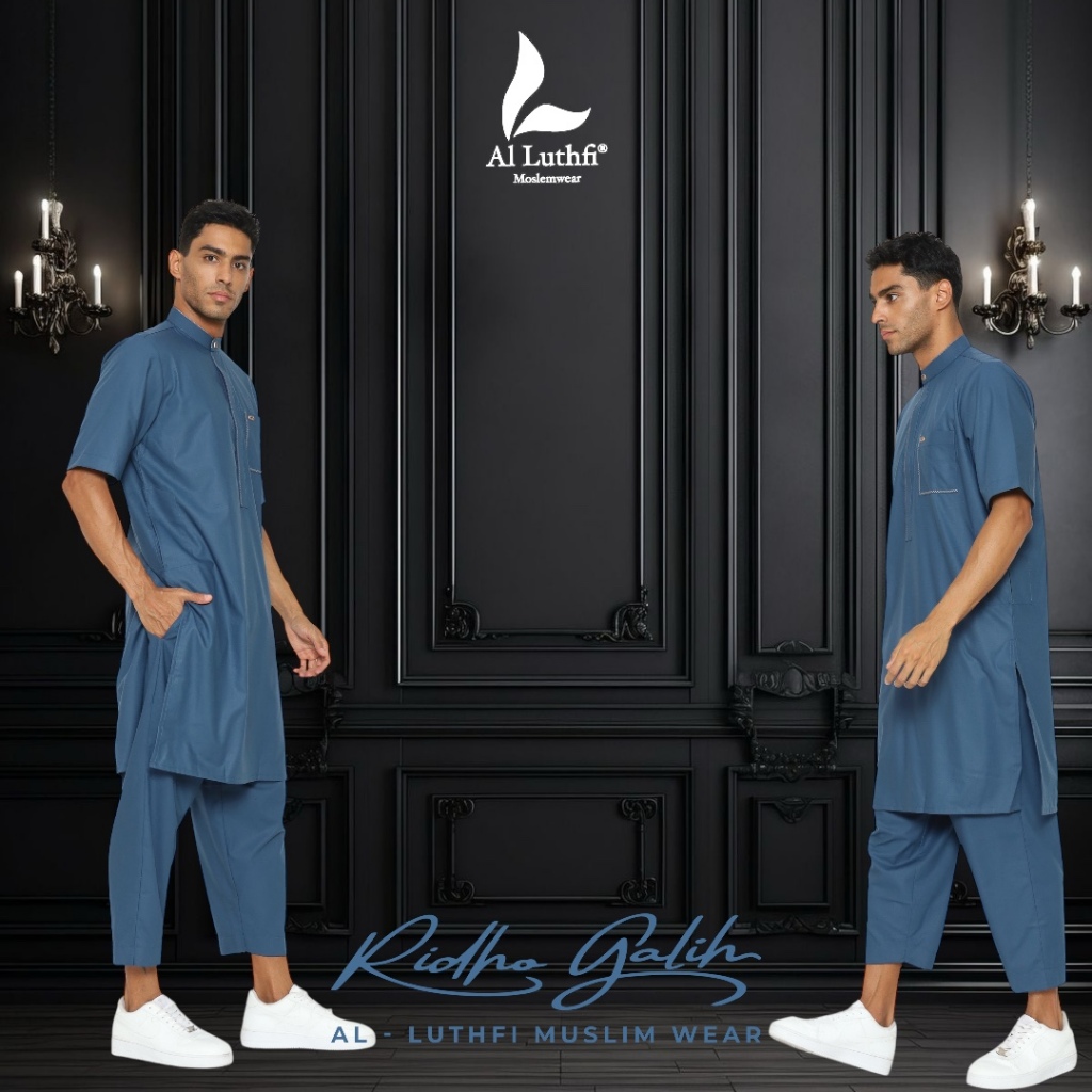 READY STOCK AL LUTHFI - SETELAN BAJU PAKISTAN ANTI UV - SETELAN BAJU KURTA MUSLIM PREMIUM