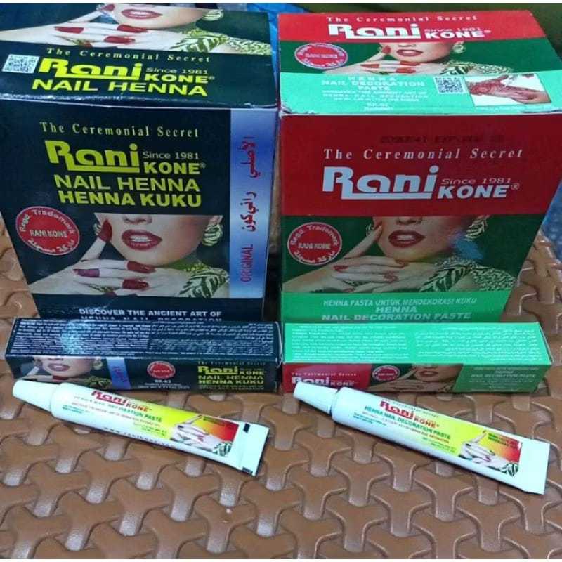 1 LUSIN (12 PCS)HENNA PACAR ,KUTEK KUKU RANI,KONE RK _82 HENNA RANI KUKU ASLI