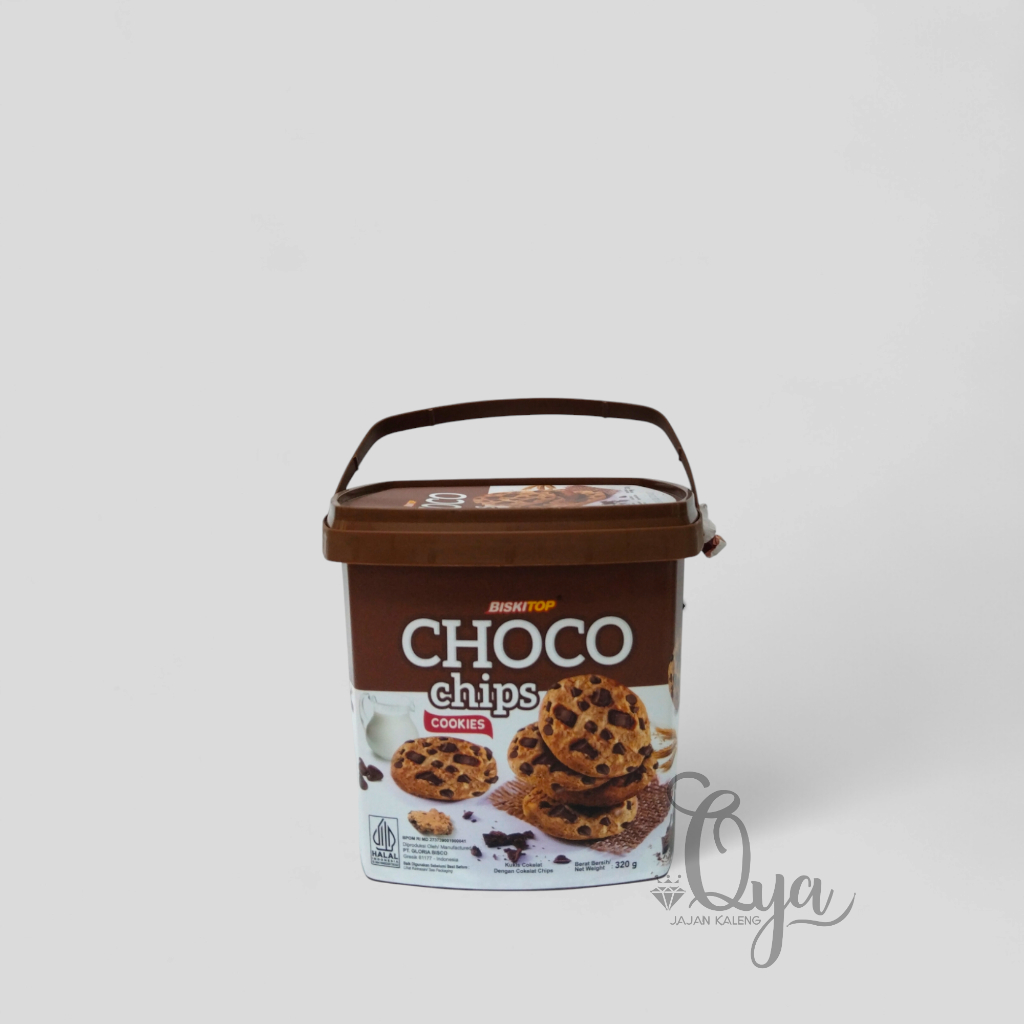 

BISKITOP CHOCO CHIPS 320g SNACK JAJAN KALENG PARCEL LEBARAN