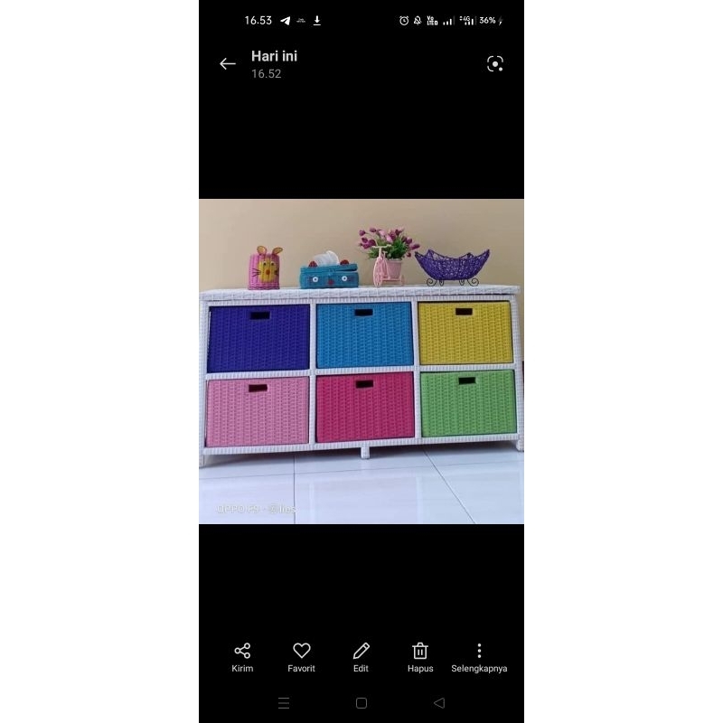 Termurah Lemari Rotan 6 Susun