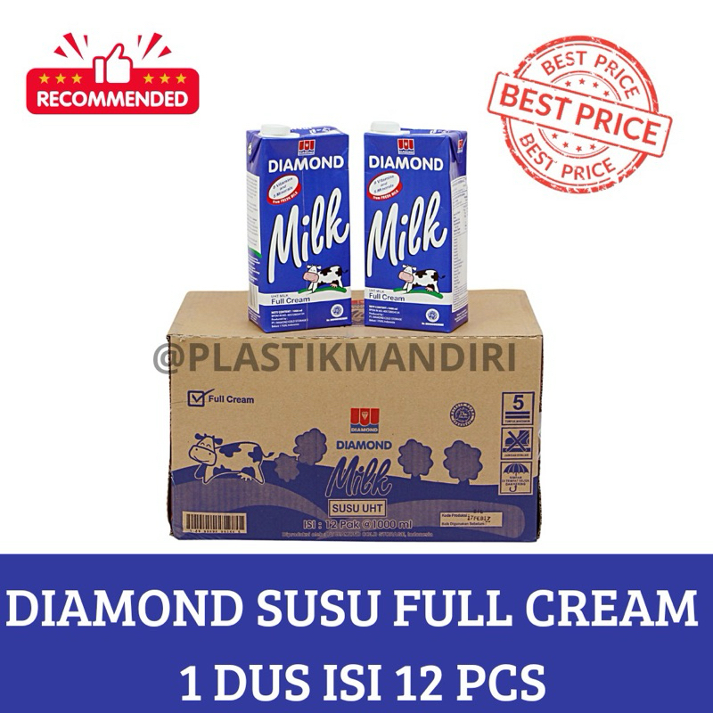 

[ 12 pcs ] Diamond Susu Full Cream 1Ltr 1Dus