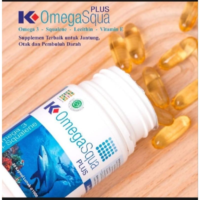 Kapsul Omega 3 Squalene | K Omega Squa Plus K link |  klink omega squa // Omega squa new