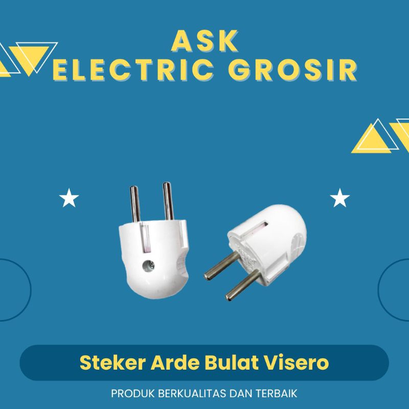 Steker Arde Bulat Kuningan Asli Vantron/Terminal Asli Kuningan/Steker Arde/Steker/Colokan Listrik