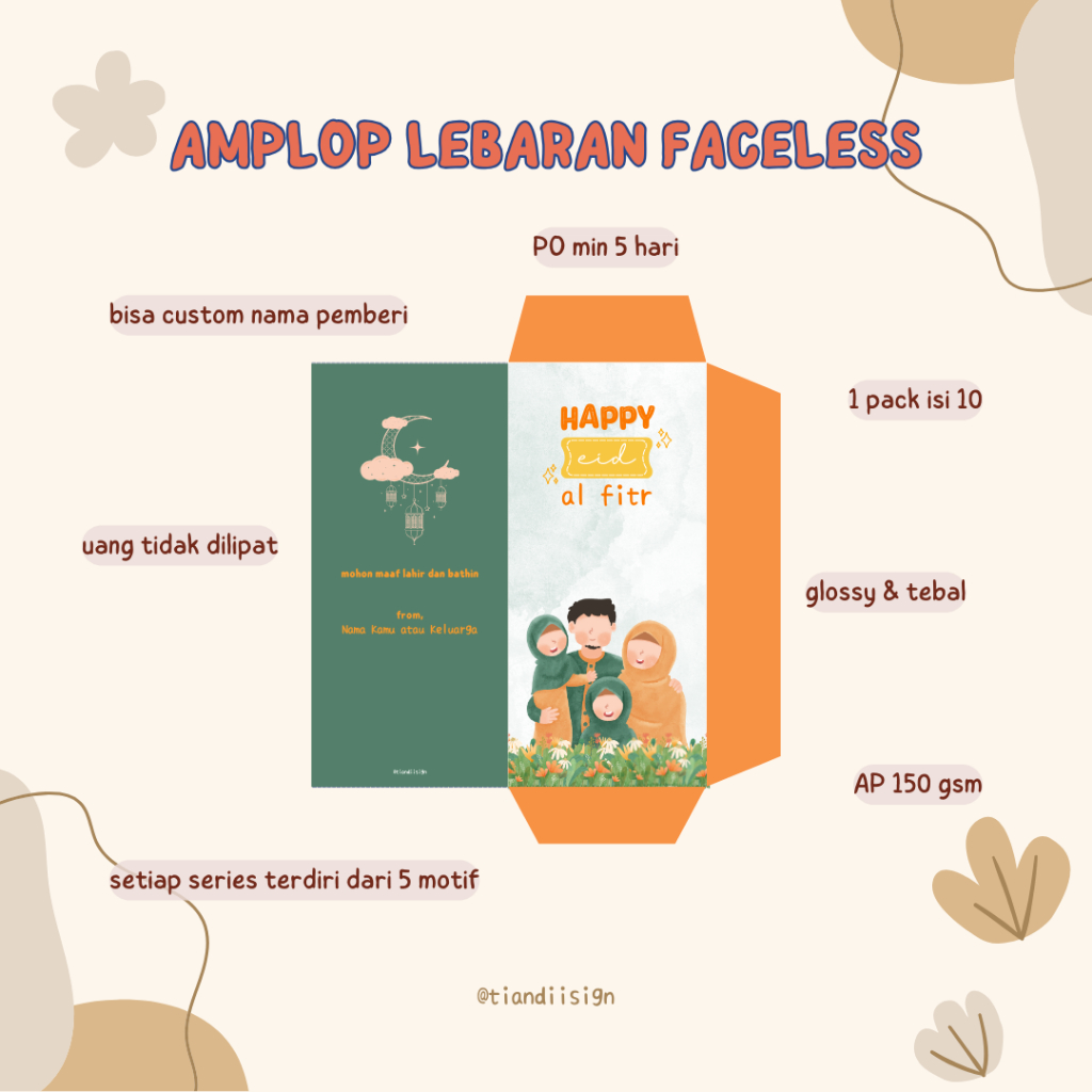 

Amplop Lebaran 2025 Aesthetic Faceless
