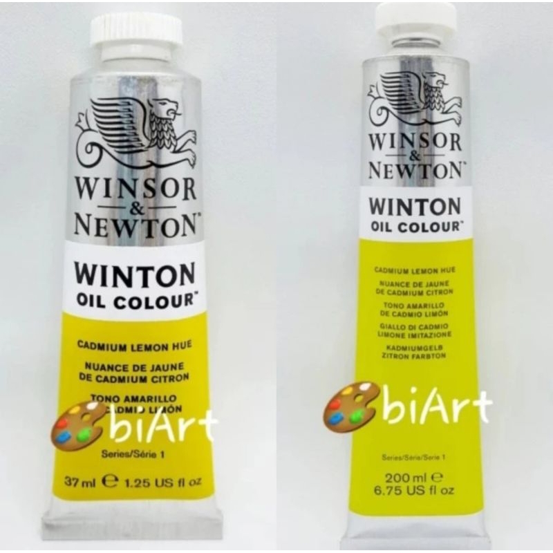 

Cat Minyak Winton Oil Colour 200ml / 37ml Cadmium Lemon Hue Winsor & Newton