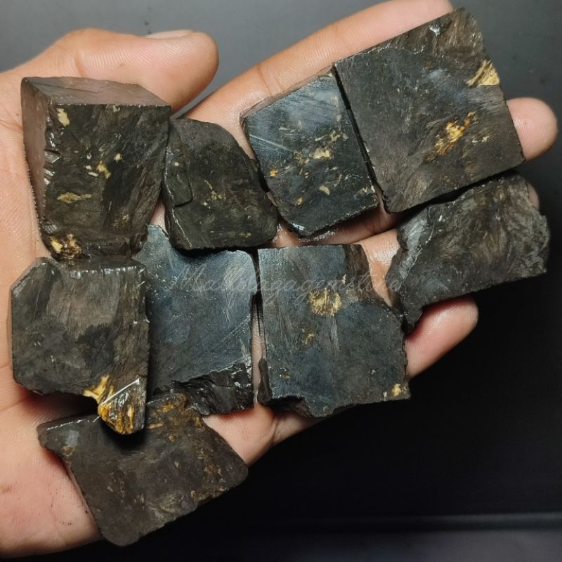 batu bulu macan jember seraphinite asli natural (non basaltic) / bahan batu bulu macan jember / bong